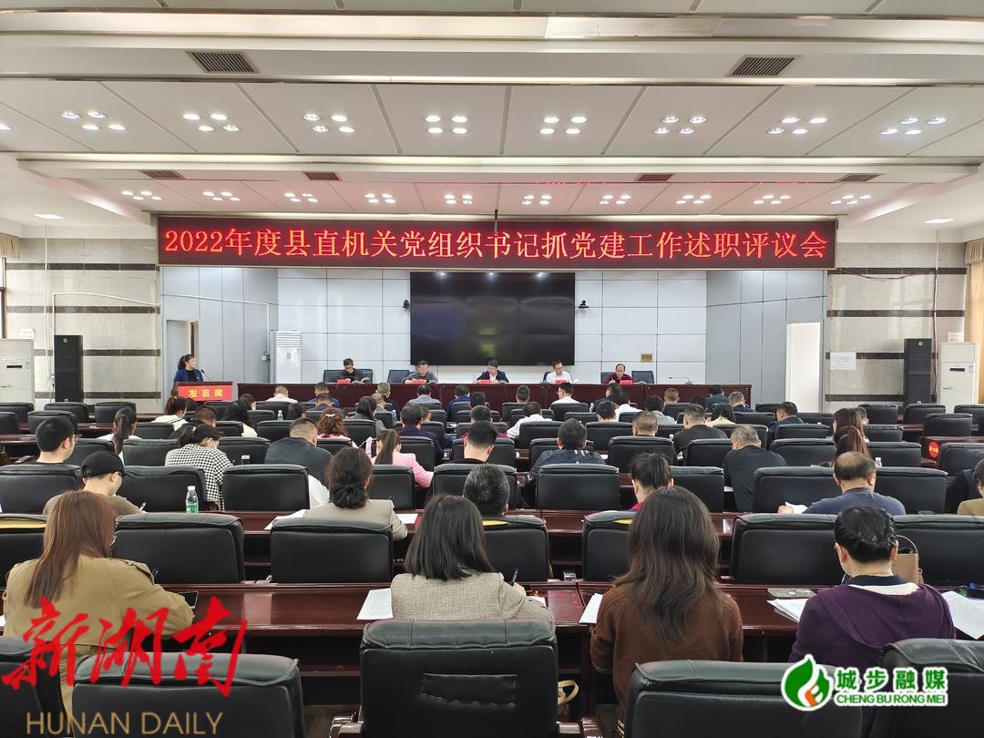 城步召开2022年度县直机关党组织书记抓党建工作述职评议会_邵阳头条网